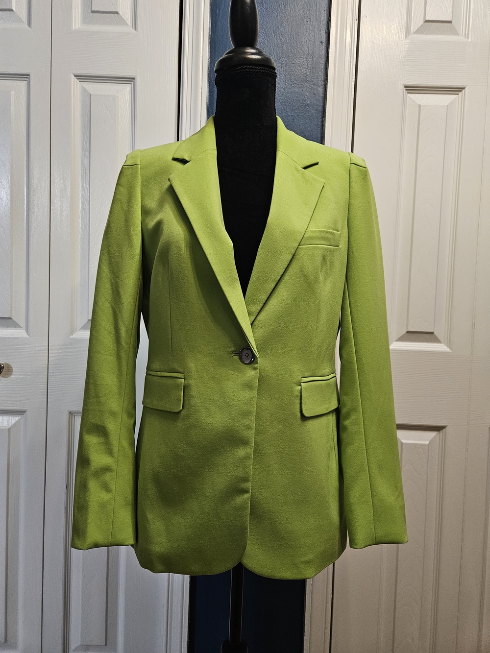 Bar III Bright Lime Single-Button Blazer